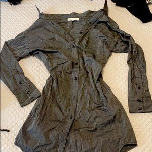 Off the shoulder pin stripe dress